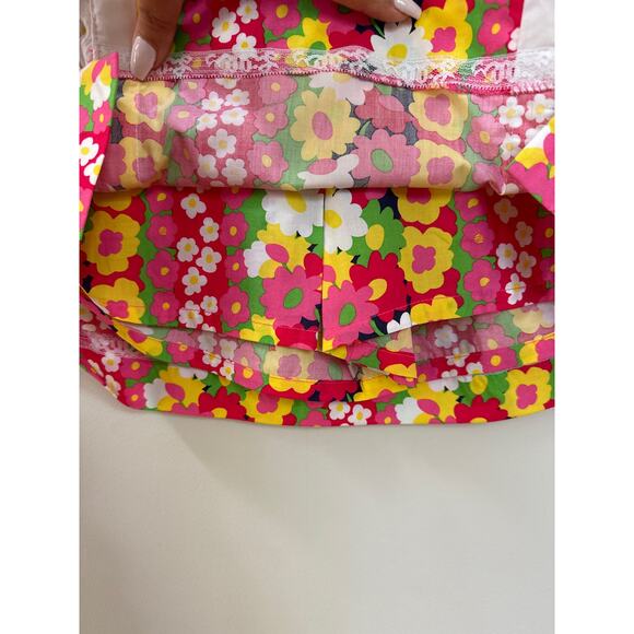 Lilly Pulitzer Girls Skort Size 16 Floral Stripe Preppy Colorful Built In Shorts - Picture 3 of 6